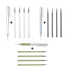 A set of precision craft knives for scrapbooking and DIY art, including various blade sizes.