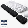 White ergonomic keyboard and mouse wrist rest pads with massage particles for comfortable typing and mouse use
