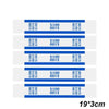 A pack of self-sealing money straps for cash organization, shown in blue and white.