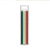 A set of colored mechanical pencils with built-in sharpeners displayed in a clear case.