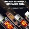Close-up of a digital display LED fast charging cable showing 240W power output.