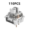 A set of 110 mechanical keyboard switches, including housing and pins, for hot-swap keyboards.