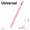 A pink Universal capacitive stylus pen labeled ZP4 shown diagonally against a white background.