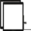 A black iPad screen replacement showing the device with a home button and charging port.