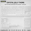 Two-color injection molded PBT+PC keycaps featuring a crystal jelly theme for mechanical keyboards