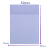 A rectangular sheet of transparent sticky notes or memo pads with dimensions 70mm by 95mm.
