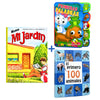 Set spanischer Lernbücher, darunter Nuevo Mi Jardin und El primero 100 animales