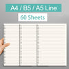 Carnet à feuilles détachables A4 B5 A5 avec 60 feuilles transparentes