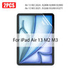 واقي شاشة ورقيان لجهاز iPad Air موديلات M2 و M3