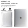 A clear protective case for a laptop showing the bare metal feel and high definition translucency.
