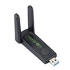 محول USB أسود لاتصال الواي فاي.