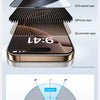 Diagram showing the layered structure of a privacy screen protector with tempered, lamination, and privacy layers.