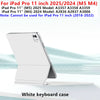 White keyboard case for an iPad Pro, shown in a profile view.