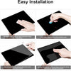Demonstration of easy installation for a tempered glass screen protector on an iPad.