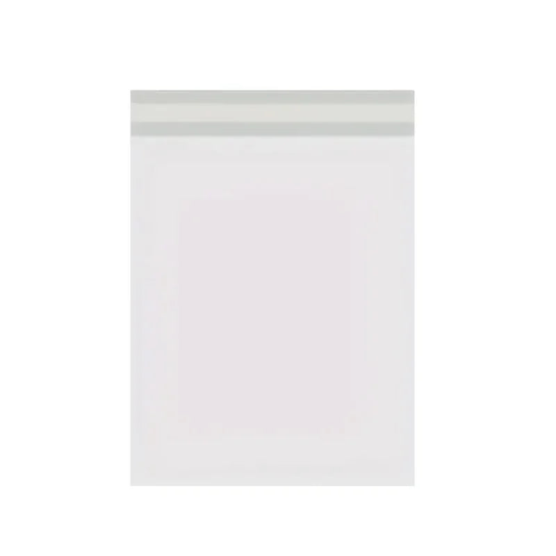 A white reusable self-sealing packaging bag for gifts and shipping.