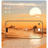 A display showing a phone with an HD tempered glass screen protector applied, demonstrating a wide field of view.