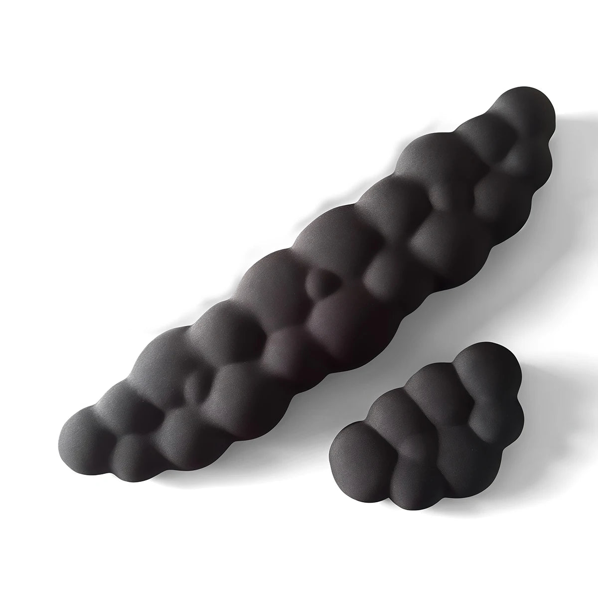 Black ergonomic memory foam wrist rest pad for desk and mouse