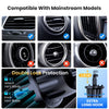 Magnetic car phone mount designed to fit mainstream models with double lock protection and an extra long hook.