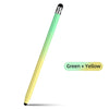 A light green and yellow capacitive stylus pen shown diagonally against a white background.