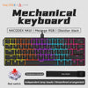 NACODEX NK61 mechanical keyboard in Melange RGB and Obsidian black with red switches