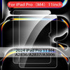 Tempered glass screen protector for a 2024 iPad Pro 11 M4 model.