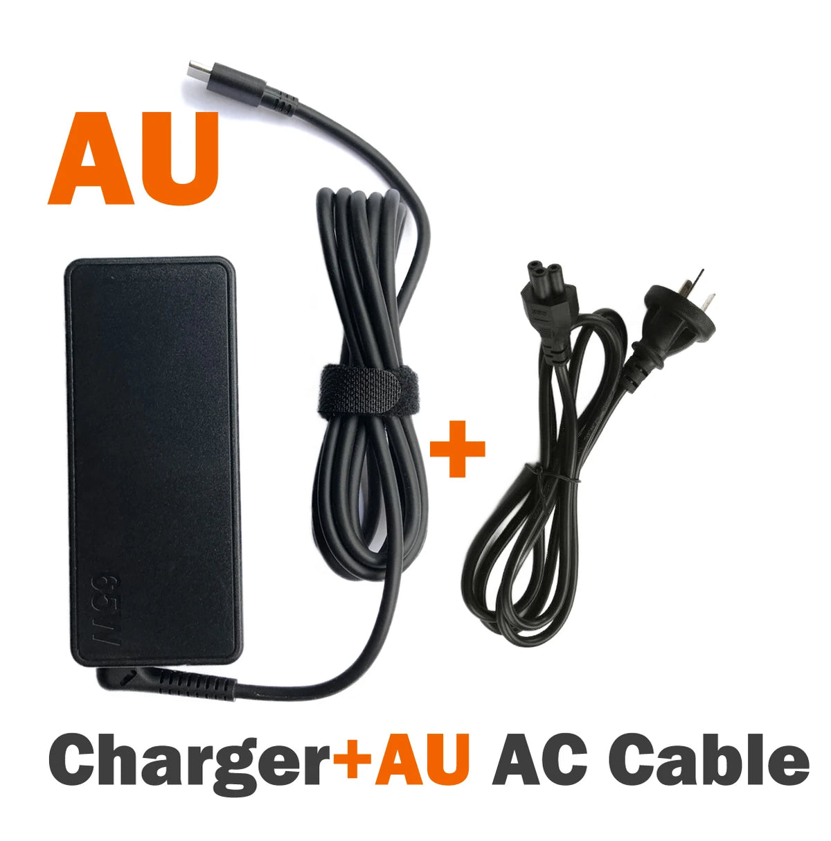 Black Charger+AU AC Cable and adapter for laptops