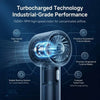 Nahaufnahme eines tragbaren USB-Handventilators mit Turbo-Motor und präzisionsgefertigten Turbinenschaufeln.