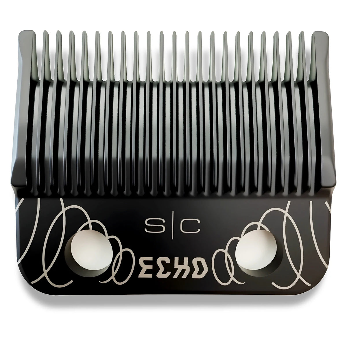 A black professional cordless hair clipper featuring precision fade blades and a distinctive design.