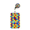 Buntes Puzzle-Teil-Muster-Lanyard-Schlüsselring für ID-Karten und Telefone