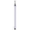 A white dual-tip capacitive stylus pen with a silver tip and black base.