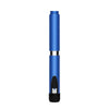 A blue reusable peptide beauty injector pen with a silver cap and black tip.