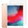 A pink iPad screen protector is shown alongside an iPad, demonstrating a clear glass screen protector.
