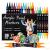 A set of 36 acrylic paint markers featuring various colors and a giraffe design.