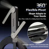 A flexible pivot folding stand for a charging cable, designed to adapt to various needs.