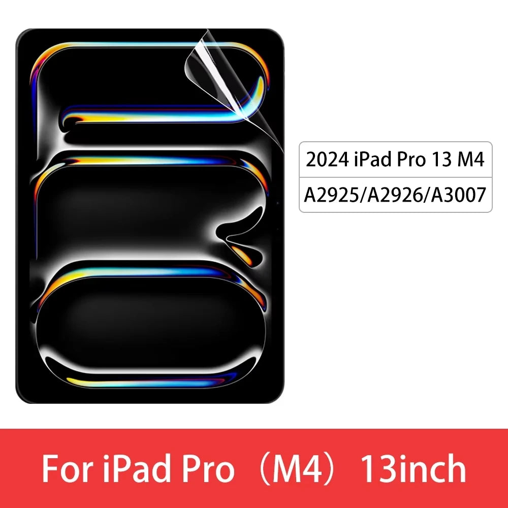 Black paper-feel matte screen protector for iPad Pro 13 M4