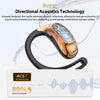 A pair of bronze directional acoustic earphones shown against a white background.