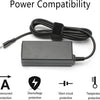 Black power adapter cable and block with protection symbols indicating overcurrent, overvoltage, short circuit, and temperatu