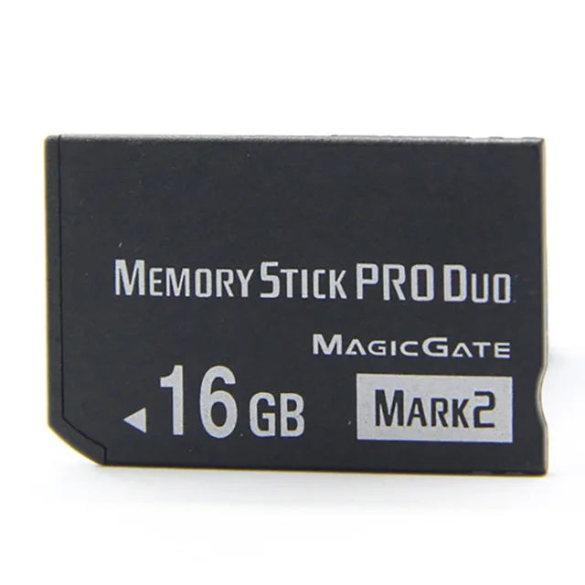 Tarjeta Memory Stick PRO Duo de 16GB MARK2 de MagicGate en color negro.