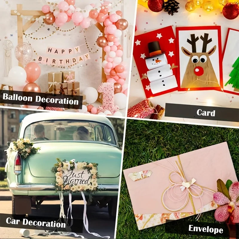 Collection de décorations en ballons, cartes et enveloppes pour un thème d'anniversaire.