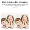 Two children holding their faces while a webcam is shown for comparison between Non HD and 2K/4K HD quality.