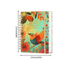 A5 spiral bound planner with monthly tabs featuring floral and leaf designs.