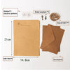 A set of vintage European style letter and invitation envelopes, including paper, metal pendants, and hemp rope.