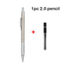 A single 2.0 mechanical pencil is shown next to a full-length version.
