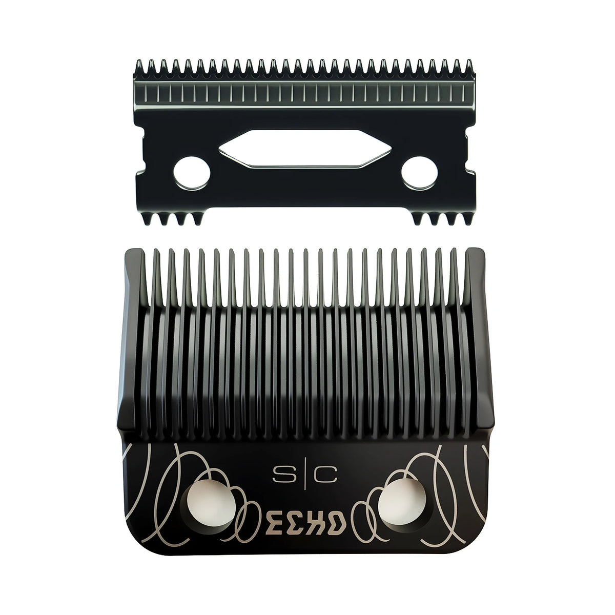 A black professional cordless hair clipper with precision fade blades and a metal guard.