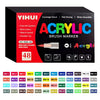 Box of Yihui Acrylic Brush Markers featuring 48 colors in various shades and colors.