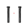 A black magnetic phone tripod with a wireless remote shown side by side.