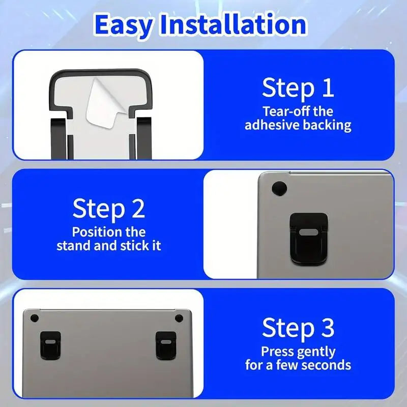 Instructions for easy installation of a dual angle adjustable keyboard riser stand in three steps
