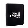 A black case containing a Dual Brush Pens set with 100 pens.