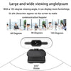 A close-up view of a 105-degree viewing angle webcam with an adjustable lens and mounting base.