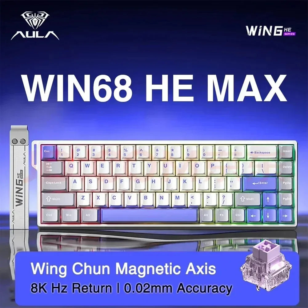 Wing HE MAX keyboard featuring a magnetic axis and 8K Hz return with 0.02mm accuracy